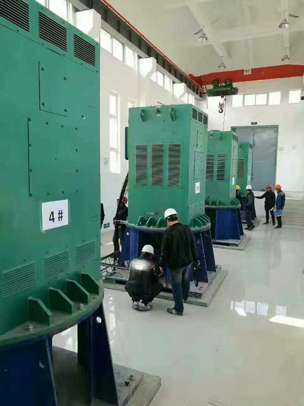 YKK500-8C某污水处理厂使用我厂的立式高压电机安装现场
